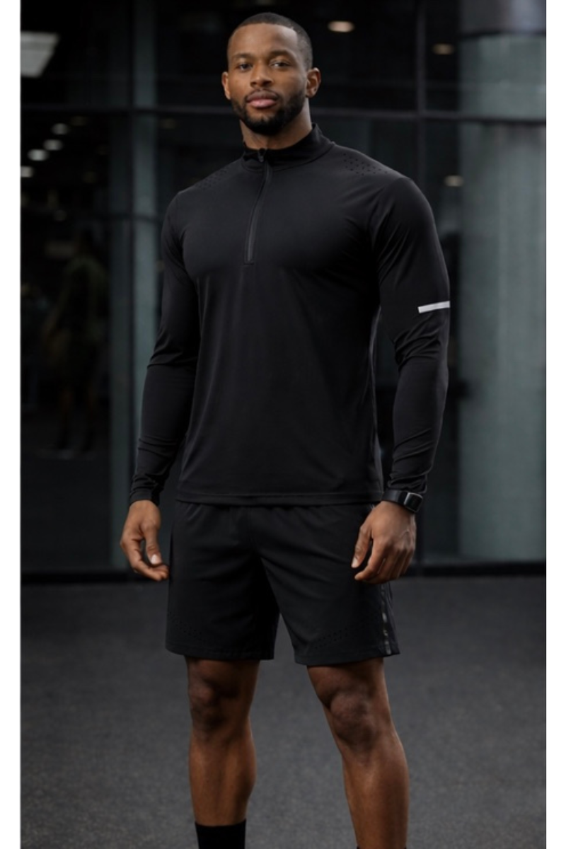 Men's Seamless Quarter-Zip Top