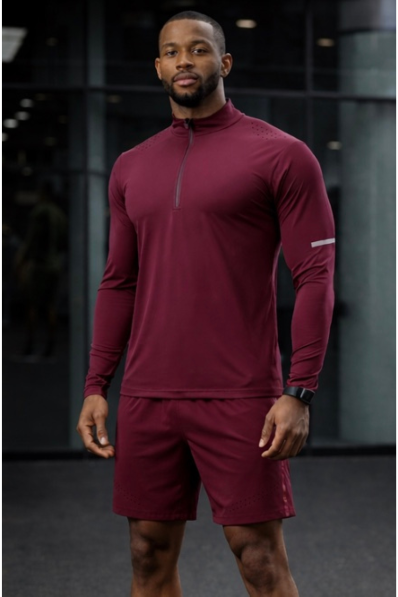 Men's Seamless Quarter-Zip Top